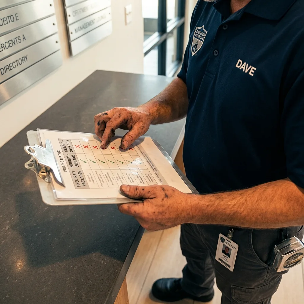 Cost comparison table showing flat rate structure versus hidden hourly overtime charges in Cottonwood apartment moving.