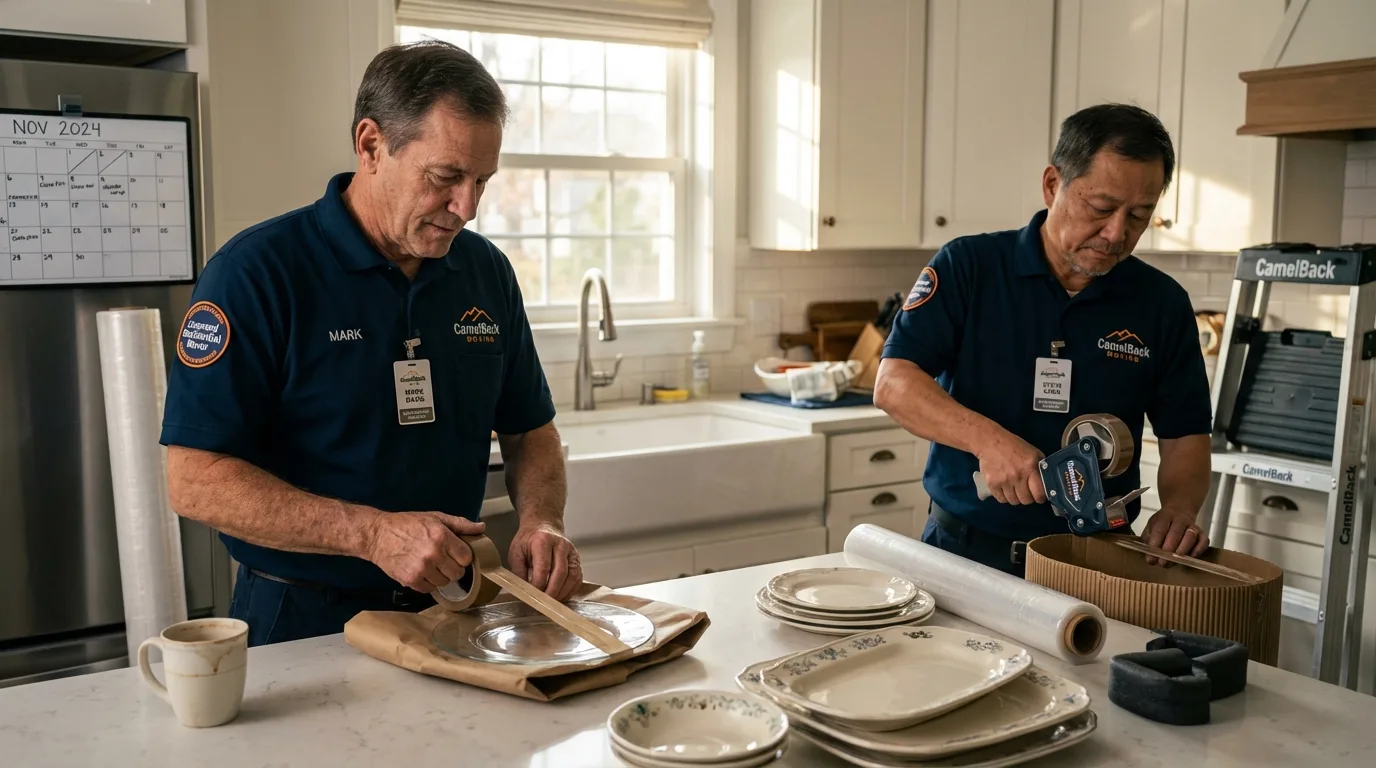 Professional crew packing kitchen dishware in Cottonwood, AL
